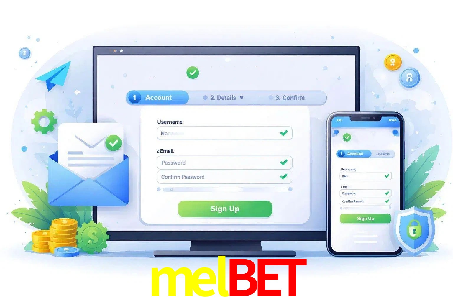 Registro de nuevo usuario y configuración de cuenta melbet