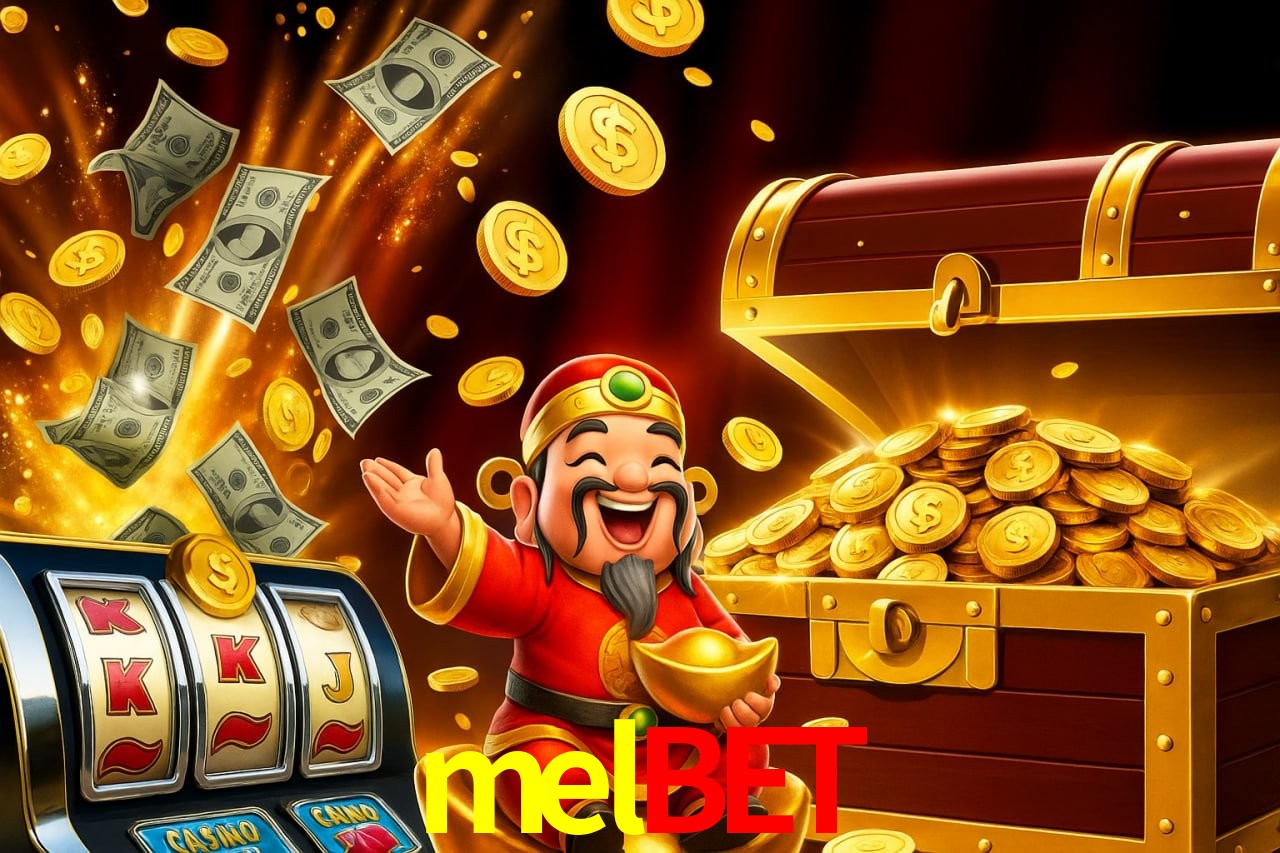 Escena dinámica inspirada en casino con iluminación melbet, cartas, fichas e íconos de juegos digitales en un espacio moderno de juegos.